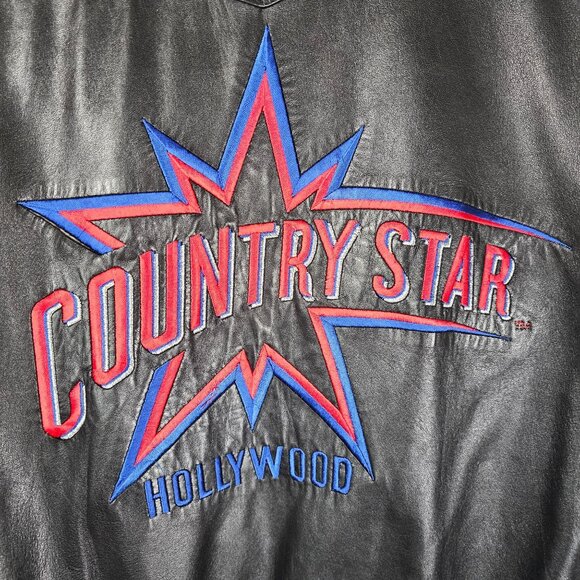 VTG Tony Nowak Country Star Hollywood Leather Jacket L Western Rockabilly Retro - Picture 9 of 12